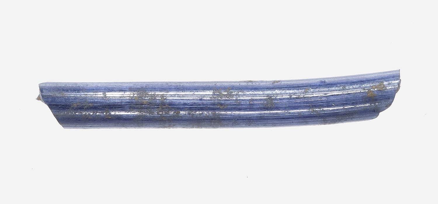 Lengths of opaque blue glass rod fused together, the kind of cane cut down into stringers and frit